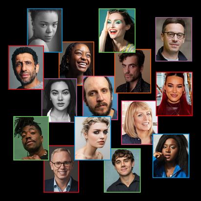 National Youth Theatre 70th anniversary gala cast for Letters to My Younger Future Self at the Royal Festival Hall.