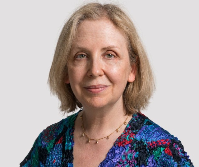 Head shot of Lyn Gardner against a white background